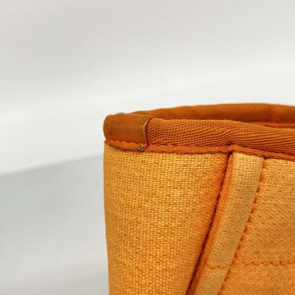 CHANEL Orange Canvas Deauville Tote Bag - Picture 7 of 12